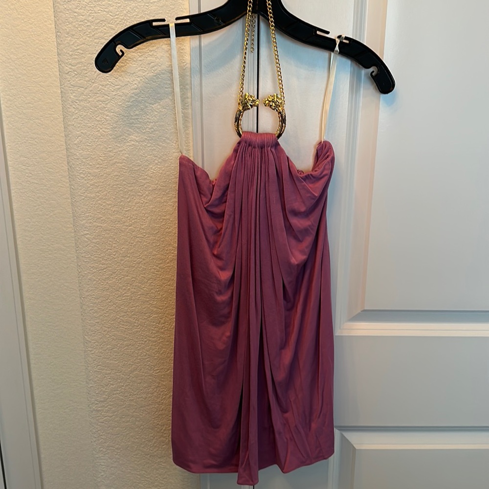 Sky women’s halter top with metal decor